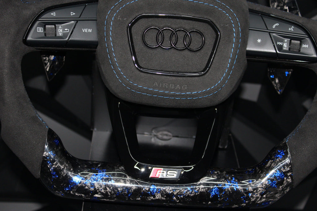Volante AUDI - Carbono Forjado/Alcantara/Pantalla LED Racing -BLUE