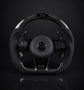 Volante AM-CUSTOM GOLF - Fibra de carbono, Alcántara, Panel LED de revoluciones