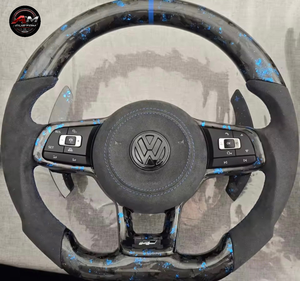 Volante GOLF - Carbono Forjado/Alcantara - BLUE