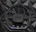 Volante AUDI - Carbono Forjado/Alcantara/Pantalla LED Racing -BLUE