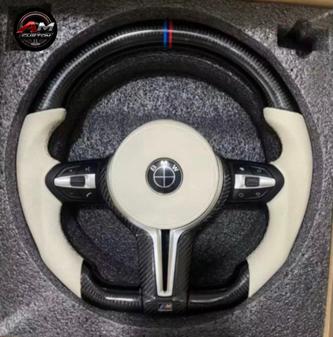 VOLANTE M FIBRA DE CARBONO-WHITE