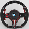 Volante AM-CUSTOM BMW - Carbono Forjado ,Alcantara ,Pantalla LED de revoluciones ,Detalles en rojo