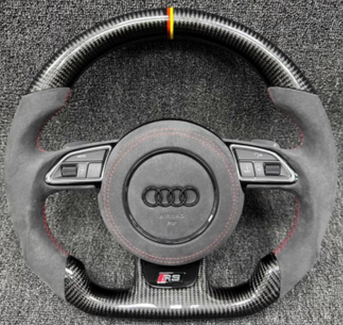Volante AM-CUSTOM AUDI - Fibra de Carbono ,Alcantara