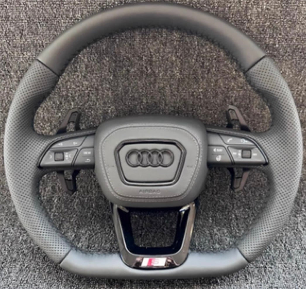 Volante AM-CUSTOM AUDI - Cuero Liso , Cuero microperforado ,Estilo AUDI Sline