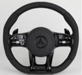 Volante AM-CUSTOM MERCEDES - Cuero con detalles Negro brillo ,Estilo AMG