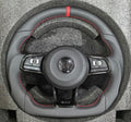 Volante AM-CUSTOM GOLF - Achatado en cuero ,Empuñadura en cuero microperforado